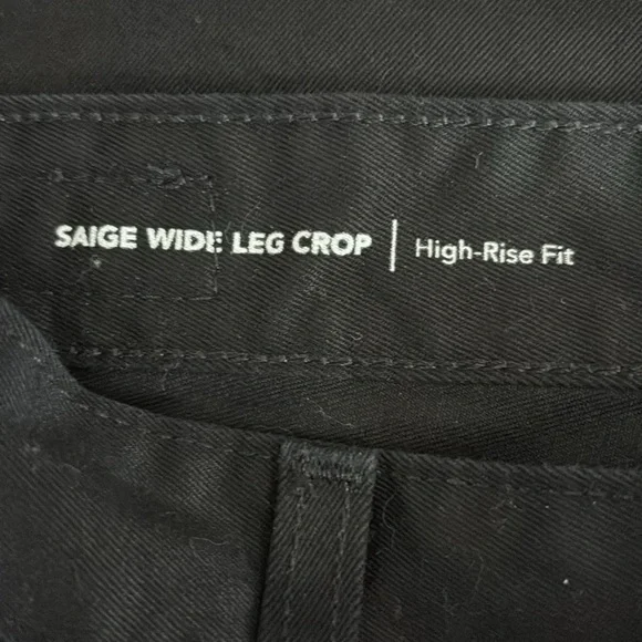 AG Saige Wide Leg Crop Cotton Jeans in Midnight High Rise Fit - Size 27 - Picture 4 of 7